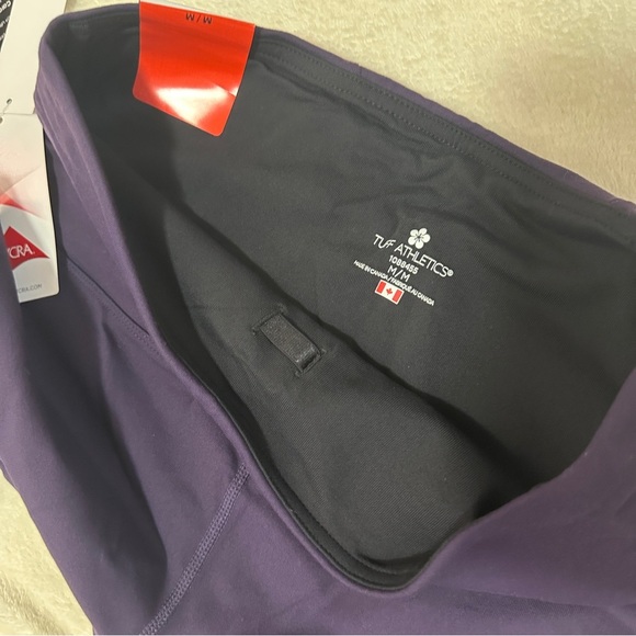 Tuff Athletics Purple Leggings Soft Athletic Bottoms M size - Picture 3 of 6